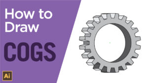 How to create a simple 3D cog or gear using Adobe Illustrator