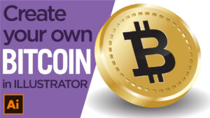 How to draw a gold 3D Bitcoin using Adobe Illustrator