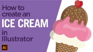 How to draw an ice cream cone using Adobe Illustrator