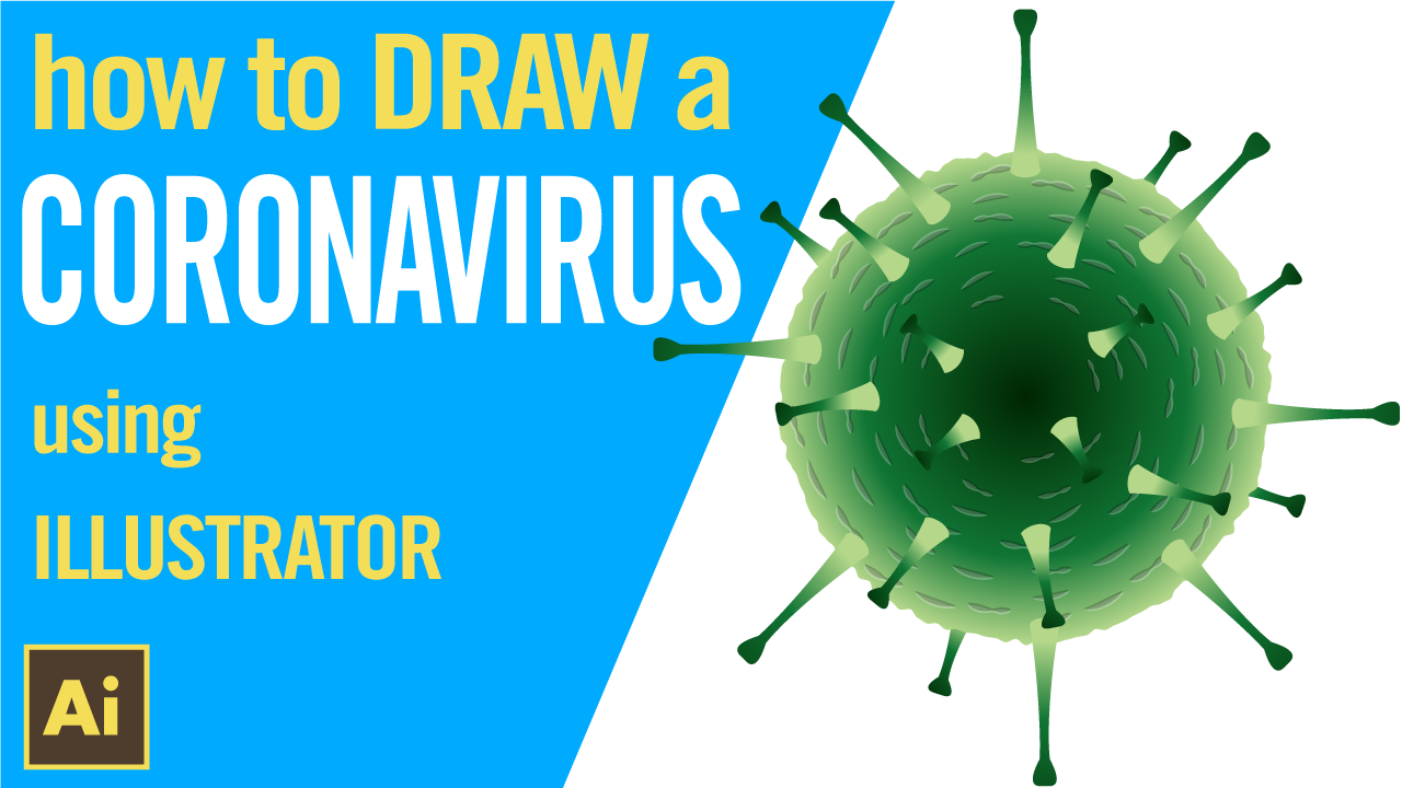 How to draw a CORONAVIRUS using Illustrator