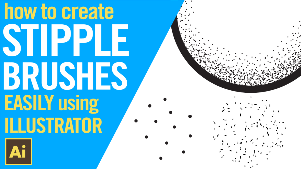 How to create stipple brushes easily in Illustrator. 2 EASY METHODS