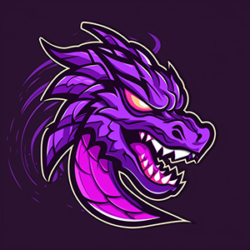 vector purple dragon logo